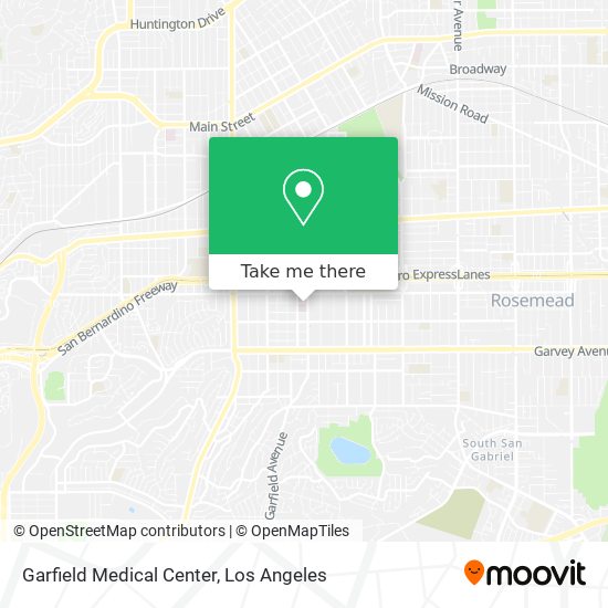 Mapa de Garfield Medical Center