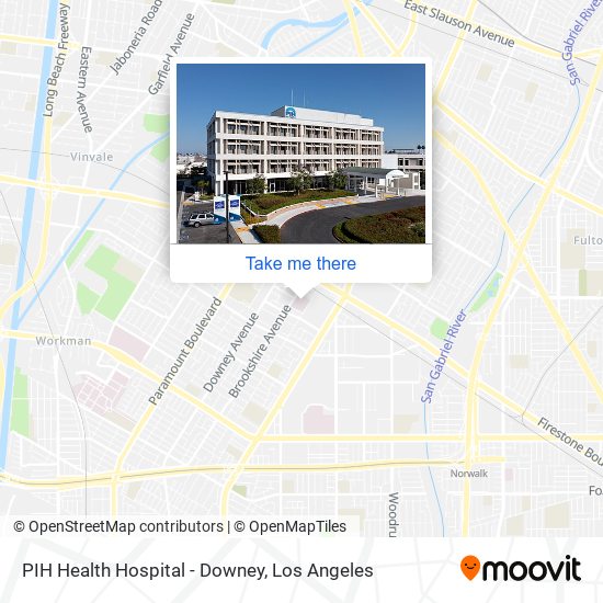PIH Health Hospital - Downey map