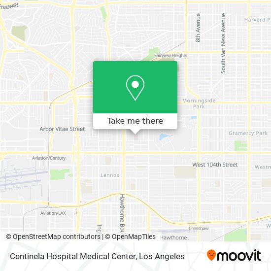 Mapa de Centinela Hospital Medical Center