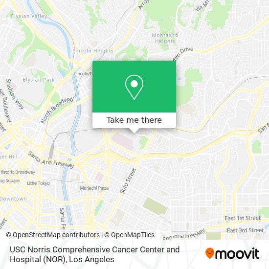 Mapa de USC Norris Comprehensive Cancer Center and Hospital (NOR)