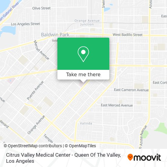 Citrus Valley Medical Center - Queen Of The Valley map