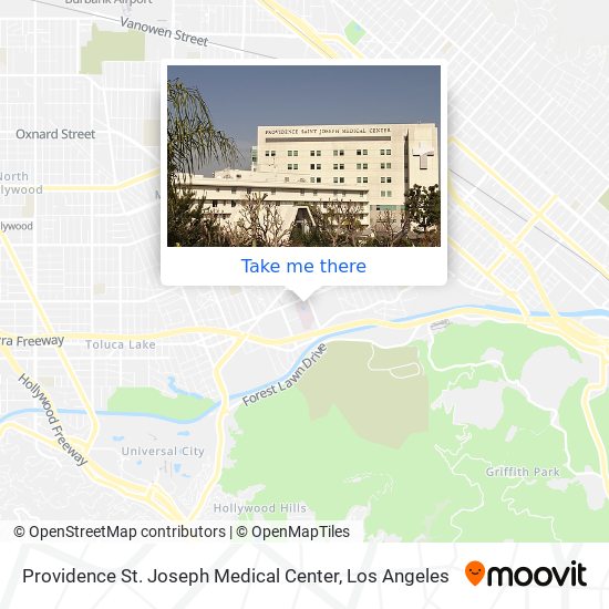 Mapa de Providence St. Joseph Medical Center