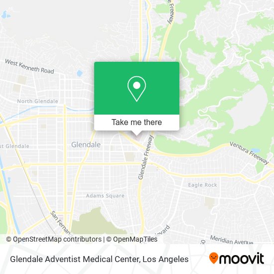 Glendale Adventist Medical Center map