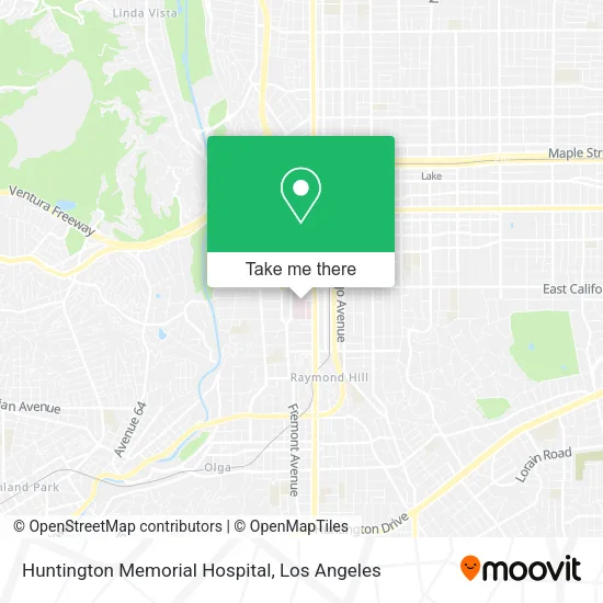 Huntington Memorial Hospital map