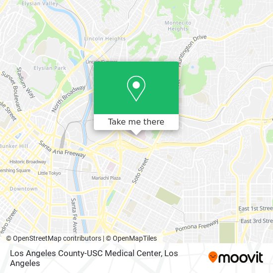 Mapa de Los Angeles County-USC Medical Center