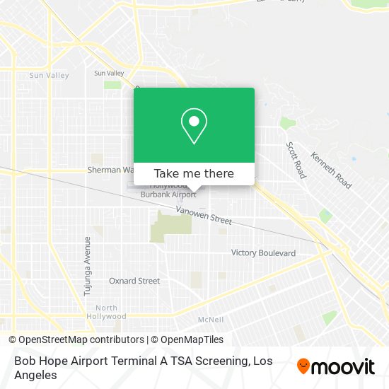 Bob Hope Airport Terminal A TSA Screening map
