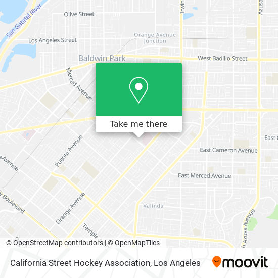 California Street Hockey Association map