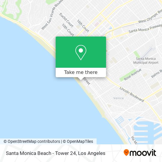 Mapa de Santa Monica Beach - Tower 24