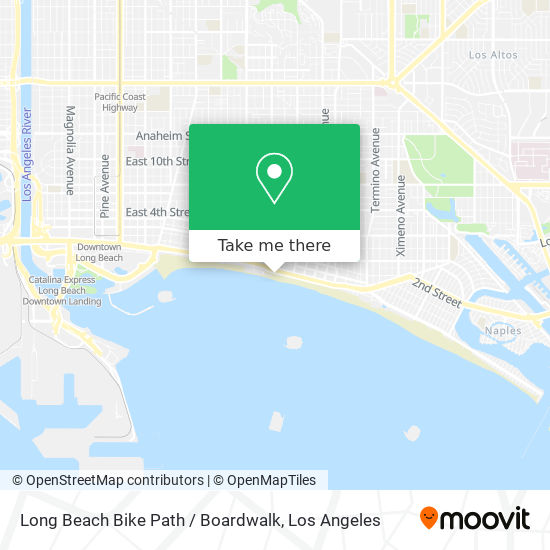 Mapa de Long Beach Bike Path / Boardwalk