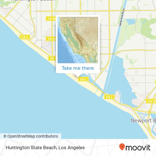 Huntington State Beach map
