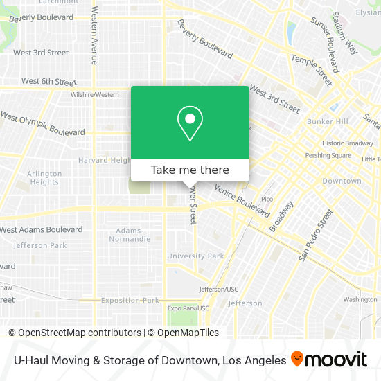 Mapa de U-Haul Moving & Storage of Downtown