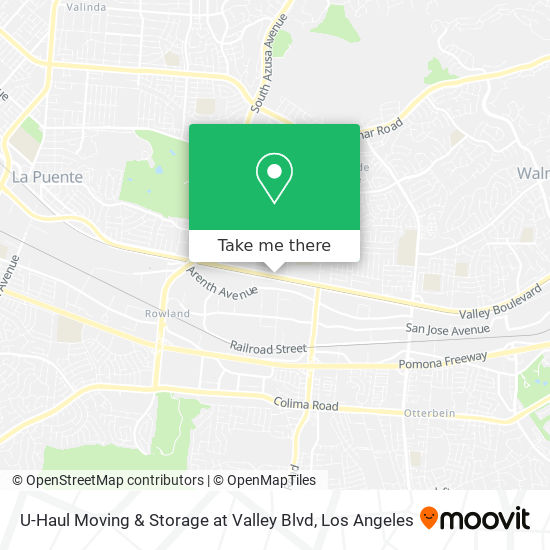 Mapa de U-Haul Moving & Storage at Valley Blvd