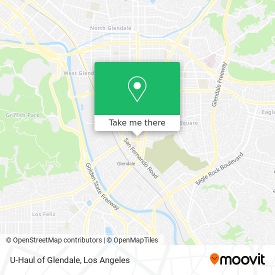 U-Haul of Glendale map