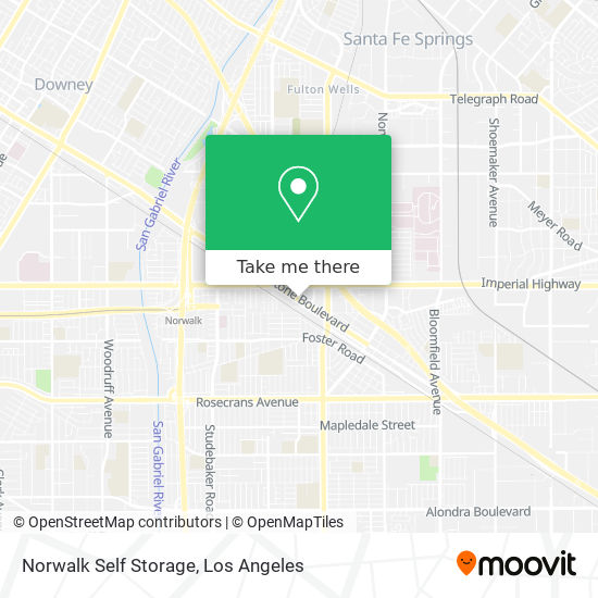 Mapa de Norwalk Self Storage