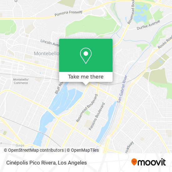 Mapa de Cinépolis Pico Rivera