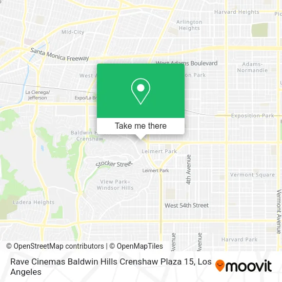 Rave Cinemas Baldwin Hills Crenshaw Plaza 15 map