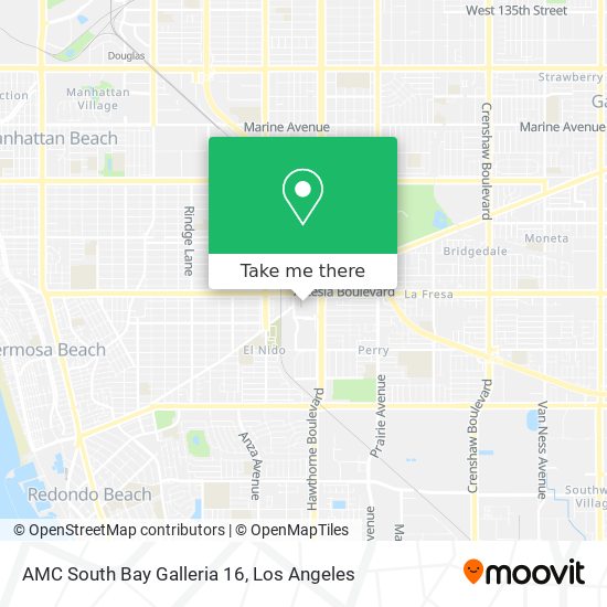 AMC South Bay Galleria 16 map