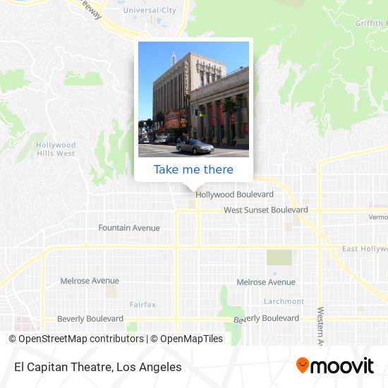 Mapa de El Capitan Theatre