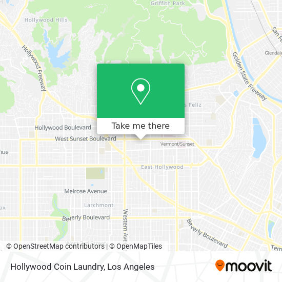 Mapa de Hollywood Coin Laundry