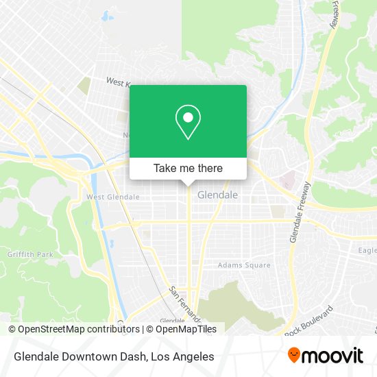 Glendale Downtown Dash map