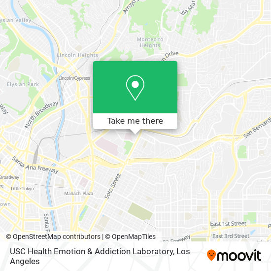 USC Health Emotion & Addiction Laboratory map