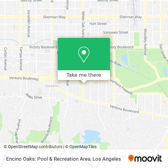 Mapa de Encino Oaks: Pool & Recreation Area