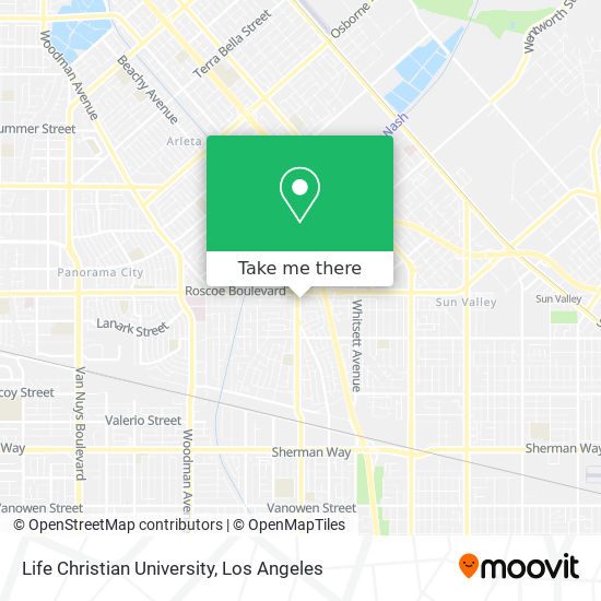 Life Christian University map