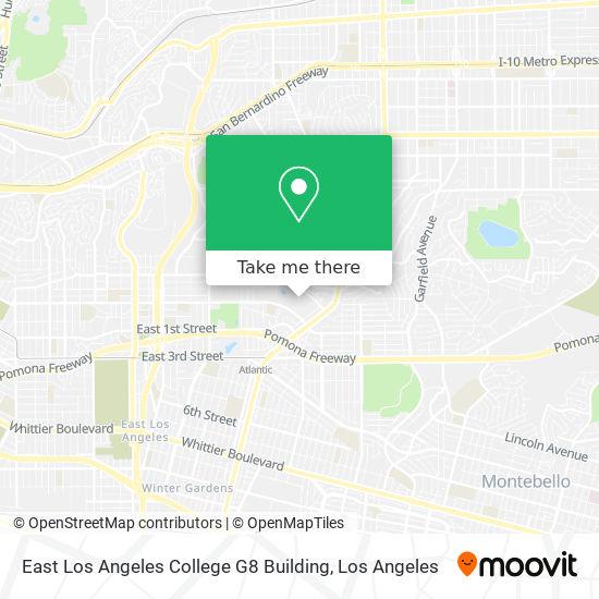 Mapa de East Los Angeles College G8 Building