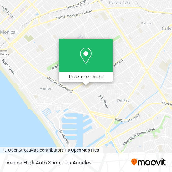 Venice High Auto Shop map