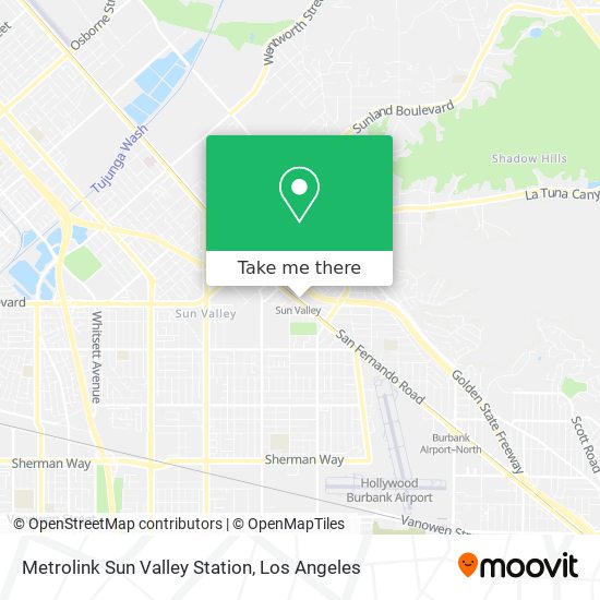 Metrolink Sun Valley Station map