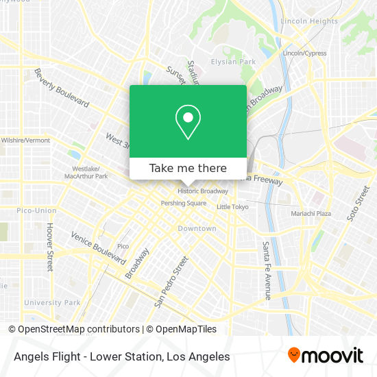 Angels Flight - Lower Station map