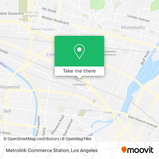 Mapa de Metrolink Commerce Station