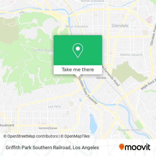 Griffith Park Southern Railroad map