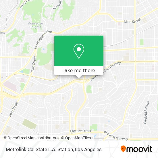 Mapa de Metrolink Cal State L.A. Station