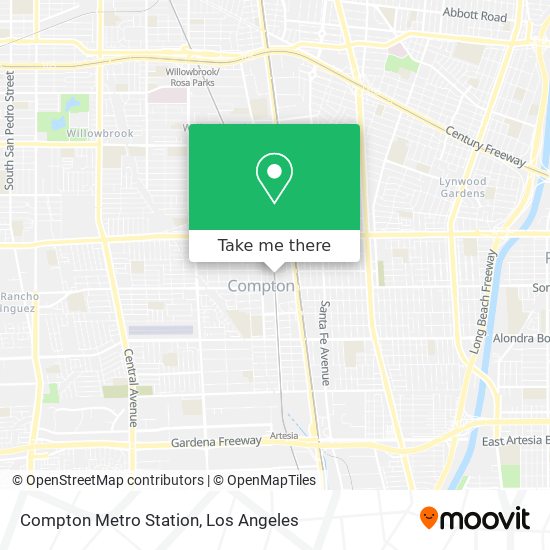 Compton Metro Station map