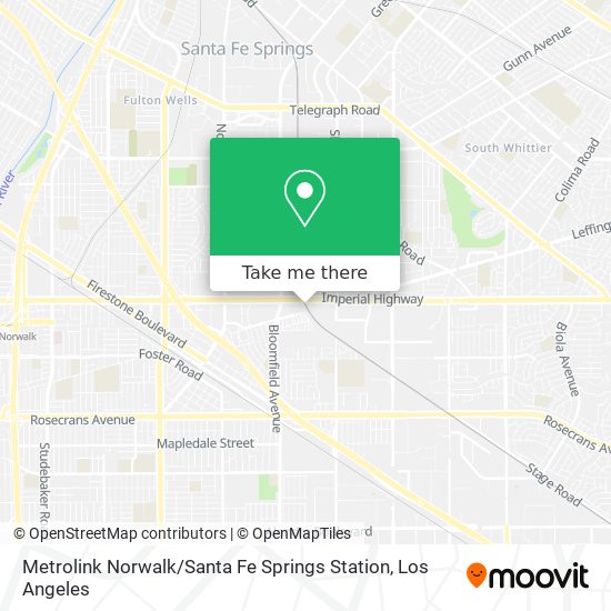 Mapa de Metrolink Norwalk / Santa Fe Springs Station