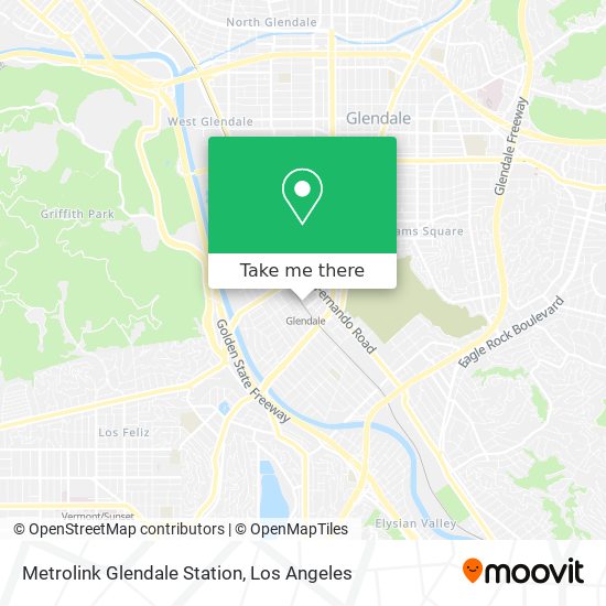 Mapa de Metrolink Glendale Station