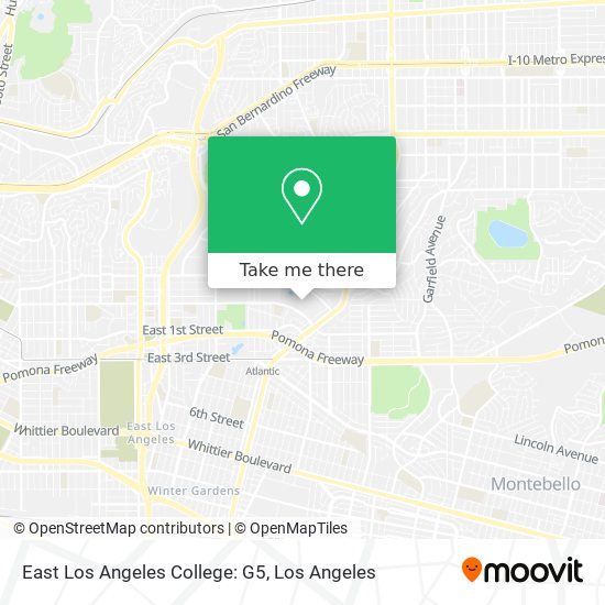 East Los Angeles College: G5 map