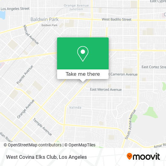 West Covina Elks Club map