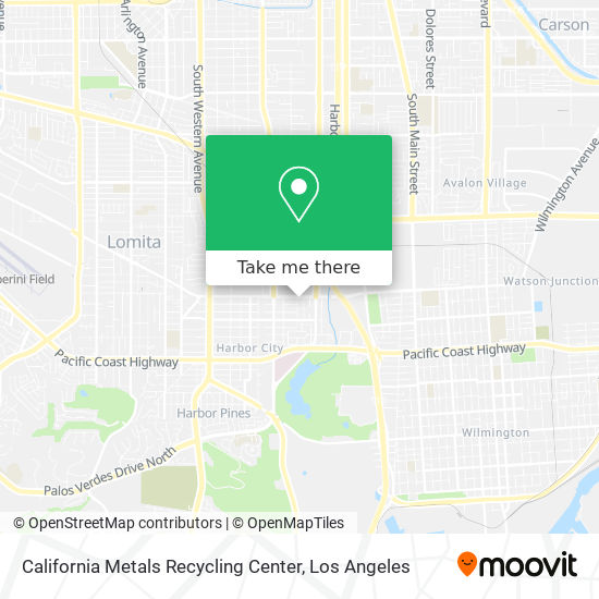 Mapa de California Metals Recycling Center