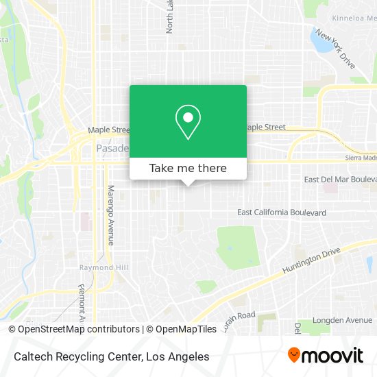 Mapa de Caltech Recycling Center