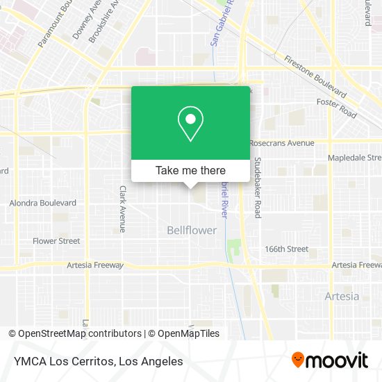 YMCA Los Cerritos map