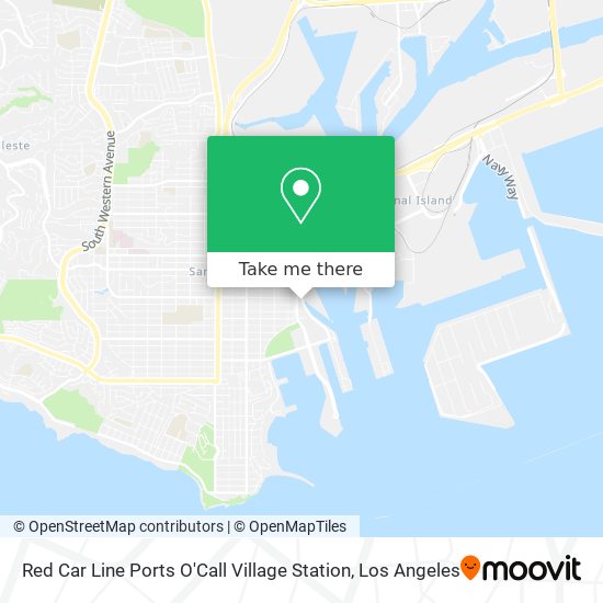 Mapa de Red Car Line Ports O'Call Village Station