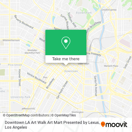 Downtown LA Art Walk Art Mart Presented by Lexus map
