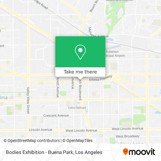 Bodies Exhibition - Buena Park map