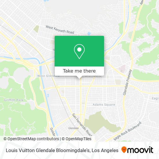 Louis Vuitton Glendale Bloomingdale's map