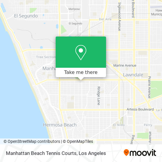 Manhattan Beach Tennis Courts map