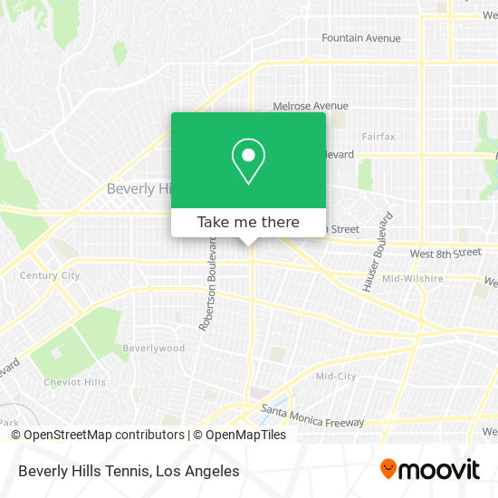 Beverly Hills Tennis map