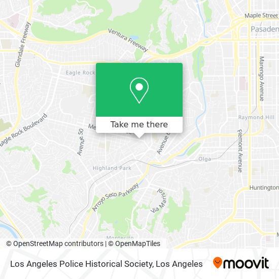 Mapa de Los Angeles Police Historical Society