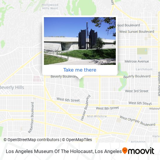 Mapa de Los Angeles Museum Of The Holocaust